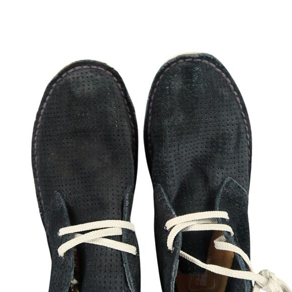 Clarks Shoes Womens 8.5 Desert Boot Chukka Leather Originals Black Mid Sneaker - Picture 10 of 16